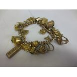 A 9ct gold charm bracelet