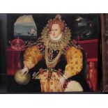 After George Gower (c.1546-1596). Portrait of Her Majesty Elizabeth I, the Armada Portrait oil on