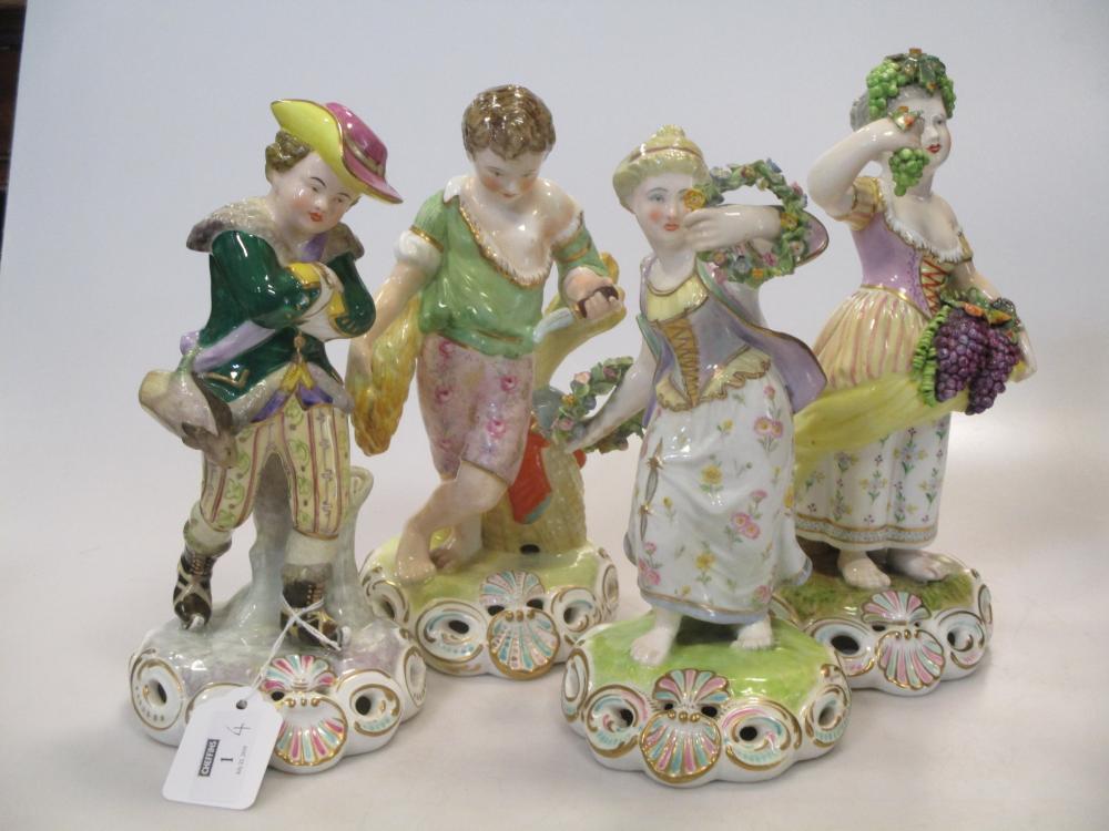 A composed set of four Sampson & Hancock figures, emblematic of the four seasons (4)