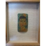 Roman School, a Fayum portrait of a lady, oil on plaster, mounted on to canvas board, 25 x 20cm