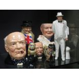 A quantity of Winston churchill ceramic figures to include a Beswick No. 931, Doulton D6934,