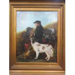 English School - late 19th century, Gamekeepers, oil, (2)