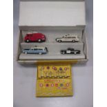 A boxed Dinky gift set No 298, together with Dinky road signs No 771 (2)