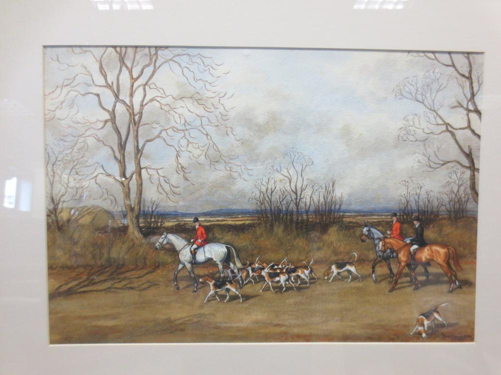 BUTTERWORTH, six horse racing and hunting pictures, watercolour - Image 10 of 11