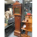 John Pratt, Epping, oak longcase clock with eight day movement and square brass dial 202 cm high