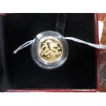 A 2012 gold proof coin celebrating the Year of the Dragon, cased by the Royal Mint, with certificate