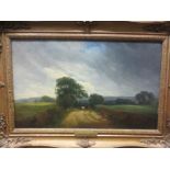 S J Clark, English School 19th Century, 'Approaching Storm', signed indistinctly, gilt framed and