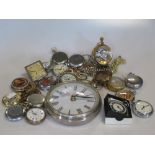 A large collection of base metal pocket watches and chains