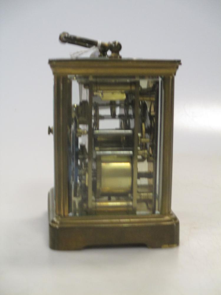 An early 20th century French brass carriage clock - Image 4 of 4