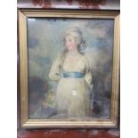 English School, 19th Century, Portrait of a lady, watercolour in a rosewood frame, 24 X 20cm