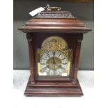 Two mahogony mantle clocks (2)