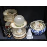 A collection of 18th and 19th century pottery and porcelain in varying conditions (qty)