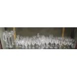 Various items of Webb Corbett crystal drinking glasses and other cut and moulded drinking glasses