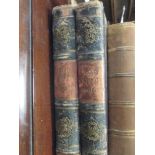 A collection of old books incuding two vols. Paris & it's Environs, 1831 by Pugin, and misc. others