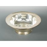 A 20th century Italian metalwares large silver bowl, by Romeo Miracoli & Figlio SRL, Milano, of