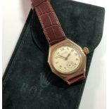 Rolex - An 'Oyster' gentleman's wristwatch, circa 1935, the signed circular parchment coloured dial,