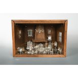 A collection of 20th century Dutch silver miniature furniture, the majority by H. Hooykass,
