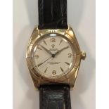 Rolex - An 18ct gold gentleman's Oyster perpetual 'bubbleback' wristwatch, circa 1949, model