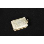 A William IV silver gilt vinaigrette, by Edward Smith, Birmingham 1831, of rectangular form with