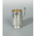 A Victorian silver christening tankard, by Chawner & Co (George William Adams), London 1877, of