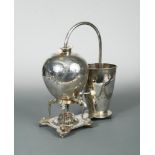 A Victorian silver plated 'Naperian' coffee maker, by William Padley & Son, Sheffield, circa 1850,