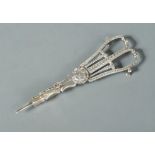A George lV silver scissor action candle snuffer, by Rebecca Emes and Edward Barnard l, London 1825,