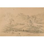 Hugh William Williams, FRSE (Scottish, 1773-1829) 'Monte Giove, near Vico Varo - Appenines above