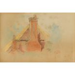 Myles Birket Foster, RWS (British, 1825-1899) Study of a cottage chimney, near Preston inscribed