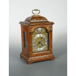 John Ellicott, London, a mid-18th century red lacquer and chinoiserie decorated bracket timepiece of