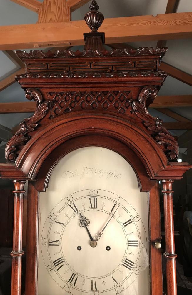 Henry Hindley, York, a George III mahogany 'Chinese Chippendale' longcase clock, the case very - Image 2 of 12