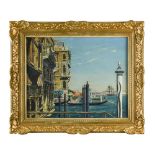 § Claude Muncaster (British, 1903-1974) Gondolas on the Grand Canal, Venice signed "Claude