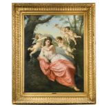 Helène Durand (French, 19th Century) Venus attended by putti oil on canvas 112 x 86cm (44 x 34in)