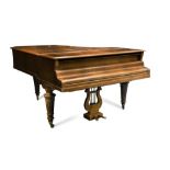 An Erard rosewood cased grand pianoforte no. 3318, on fluted cylindrical tapering legs 103 x