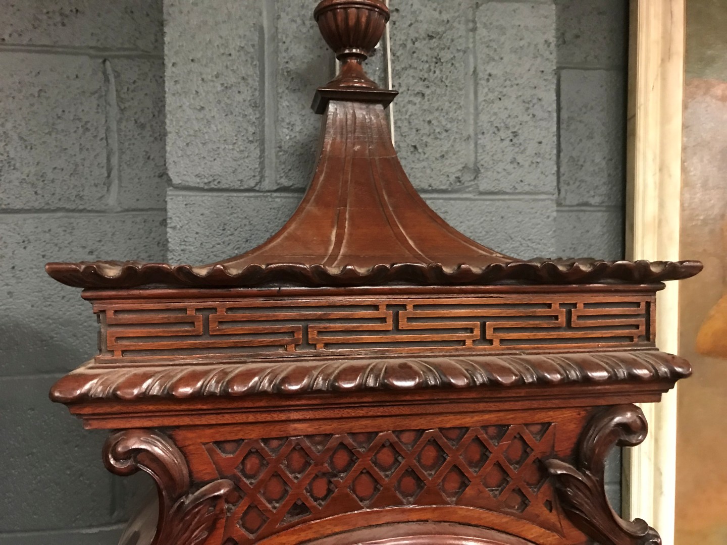 Henry Hindley, York, a George III mahogany 'Chinese Chippendale' longcase clock, the case very - Image 10 of 12