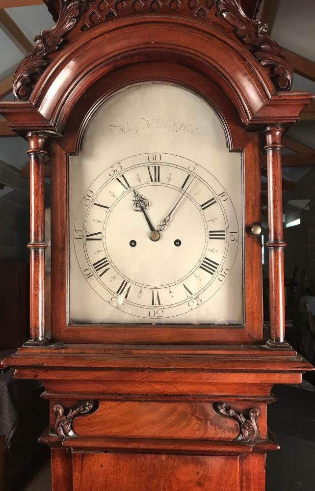 Henry Hindley, York, a George III mahogany 'Chinese Chippendale' longcase clock, the case very - Image 3 of 12