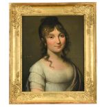 Circle of Louis-Léopold Boilly, (French, 1761-1845) Portrait of a young lady, head and shoulders,