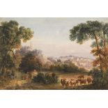 Sir John Dean Paul, 1st Bt. (British, 1775-1852) A view of Harrow on the Hill, signed "J D Paul