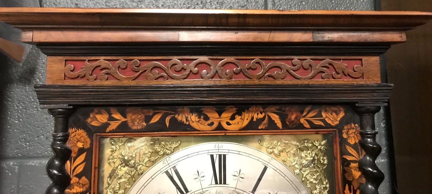 Robert Clements, London, a late 17th century walnut marquetry longcase clock, the hood with - Image 15 of 22