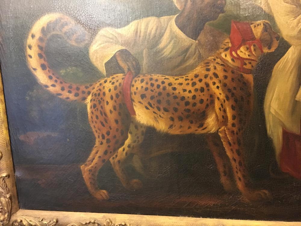 After George Stubbs (British, 1724-1806) A Cheetah and a Stag with two Indian servants oil on canvas - Image 4 of 9