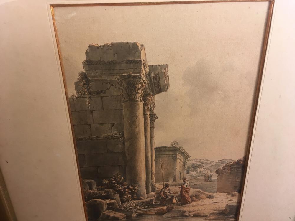 Victor-Jean Nicolle (French, 1754-1826) Italian capriccio scenes both signed "V J Nicolle" - Image 5 of 19