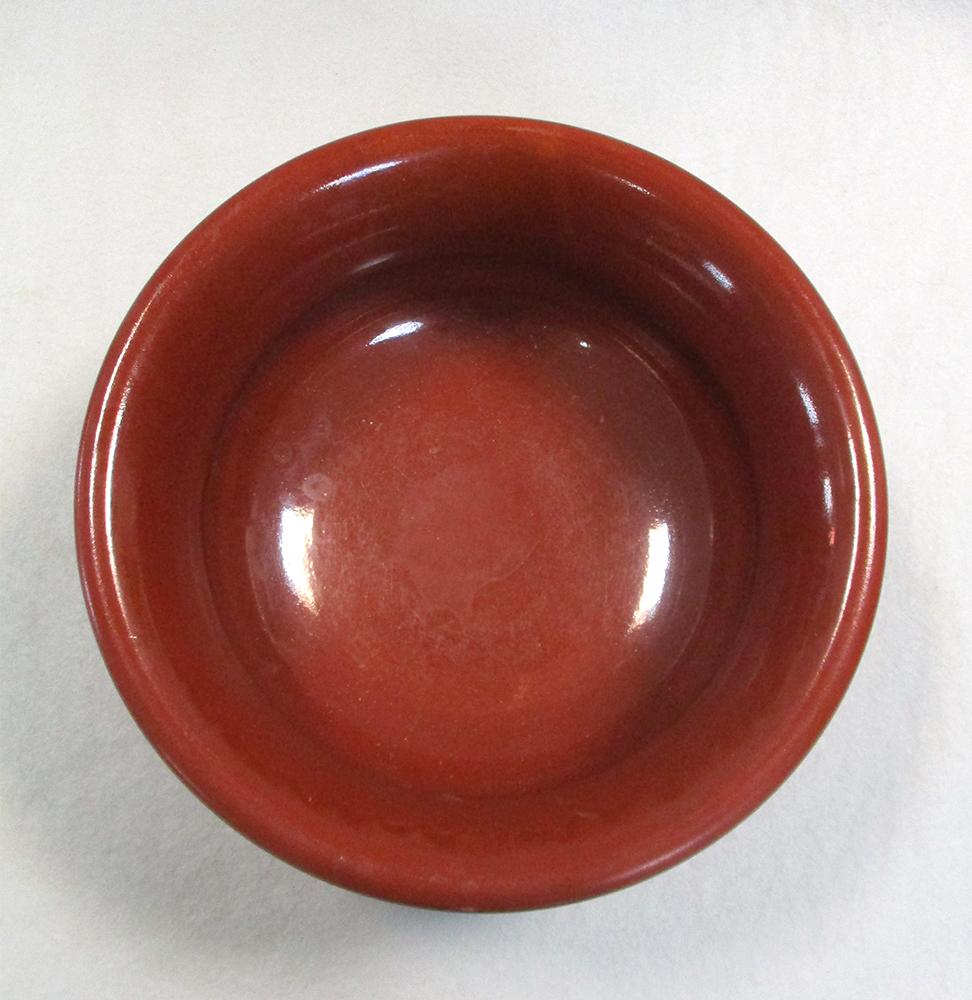 A 19th century Wedgwood Rosso Antico two-handled pedestal bowl, sprigged with a border of palmettes, - Image 2 of 6