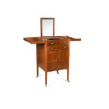 A Regency mahogany and ebony strung gentleman’s dressing table, with divided top 96 x 53 x 54cm (