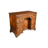 A late 18th century elm kneehole desk, late 18th century 80 x 102 x 52cm (31 x 40 x 20in)