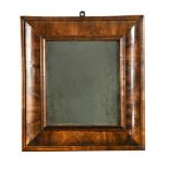 A William & Mary walnut cushion framed mirror, plate size 37.5cm(14.75in) x 33cm(13in) 81 x 57cm (32
