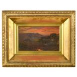 Rex Vicat Cole (British, 1870-1940) Sunset signed lower right "Rex Vicat Cole / -12(?) '99" oil on