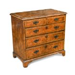 A small 18th century elm veneer chest, 81 x 84 x 47cm (32 x 33 x 18in) Thought to be later veneered