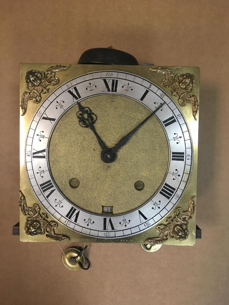 John Wise, a late 17th century walnut longcase clock, the 9.5inch brass dial with winged cherub - Image 3 of 16