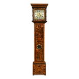 Robert Clements, London, a late 17th century walnut marquetry longcase clock, the hood with