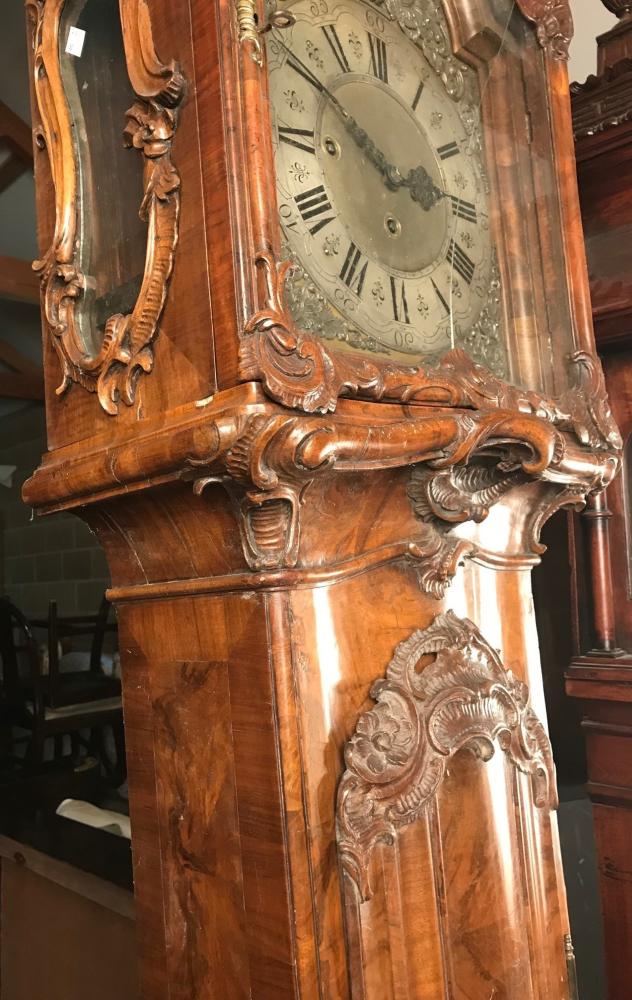 An 18th century German Rococo walnut longcase clock by Johann Rieppolt, Augsburg, [master 1727], the - Image 3 of 17