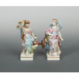 A pair of Derby figures of Juno and Jupiter, circa 1780, Jupiter with an eagle by his feet and